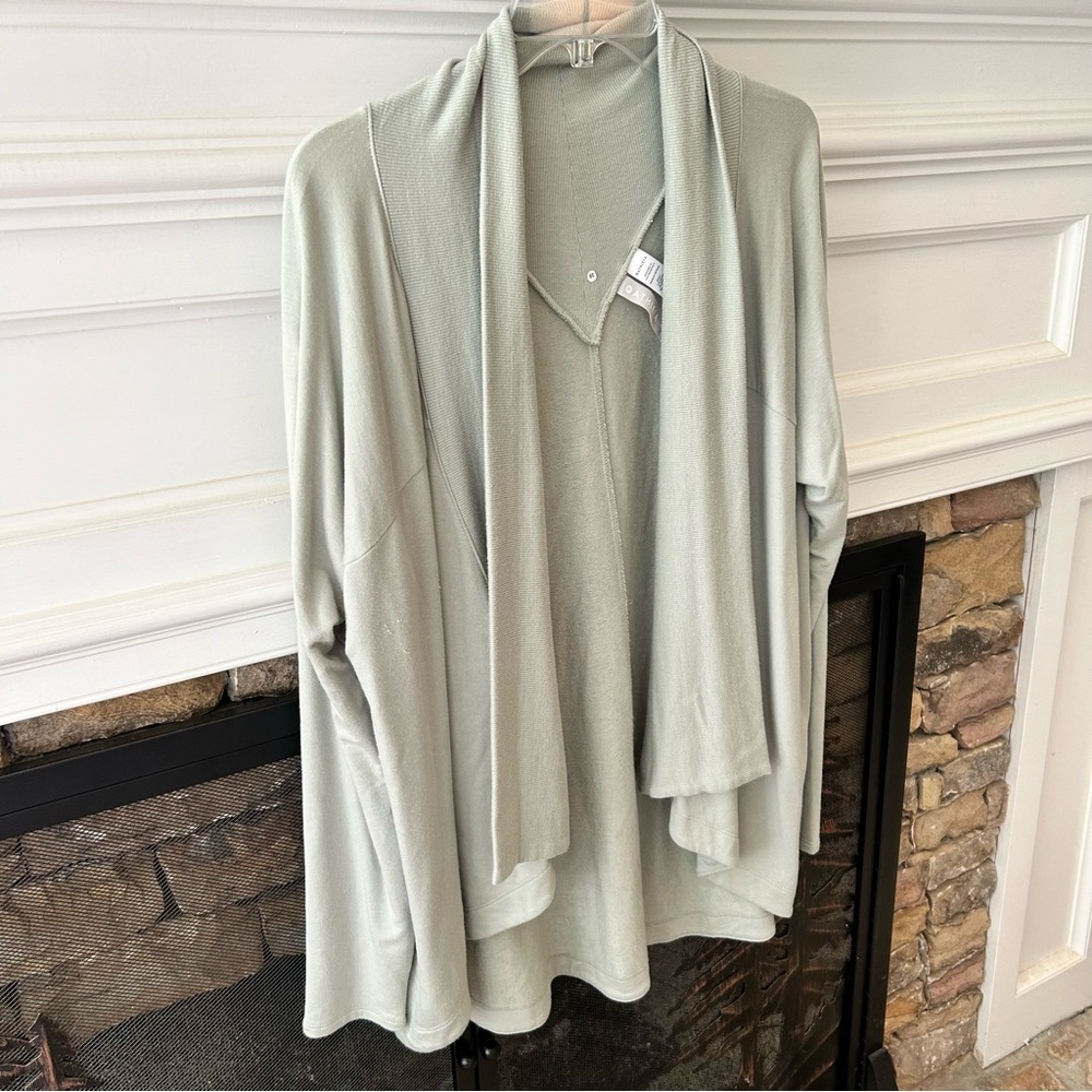 Athleta Sage Green Wrap Sweater L